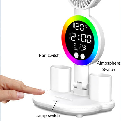 Smart Desk Lamp - LED Night Light with Clock Display for Home Decorations & Desktop Ornaments