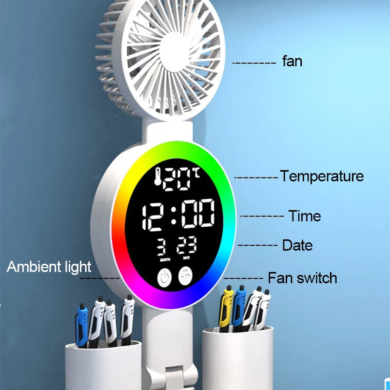 Smart Desk Lamp - LED Night Light with Clock Display for Home Decorations & Desktop Ornaments