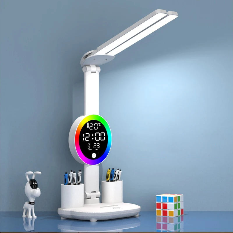 Smart Desk Lamp - LED Night Light with Clock Display for Home Decorations & Desktop Ornaments